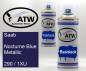 Preview: Saab, Nocturne Blue Metallic, 290 / 1XU: 400ml Sprühdose + 400ml Klarlack - Set, von ATW Autoteile West.